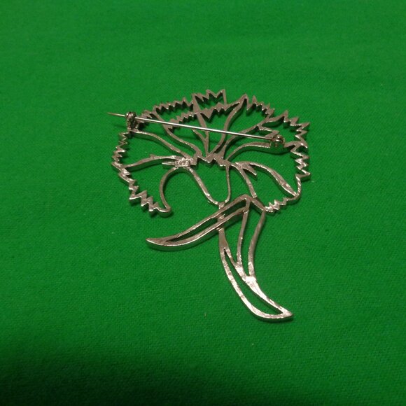 TRENDING NEW YORK PARIS VINTAGE RETRO LARGE TREE SILVERTONE OPEN PIN - Picture 3 of 4